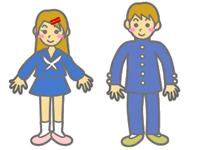 中高生(イラスト)