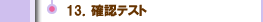 １３．確認テスト